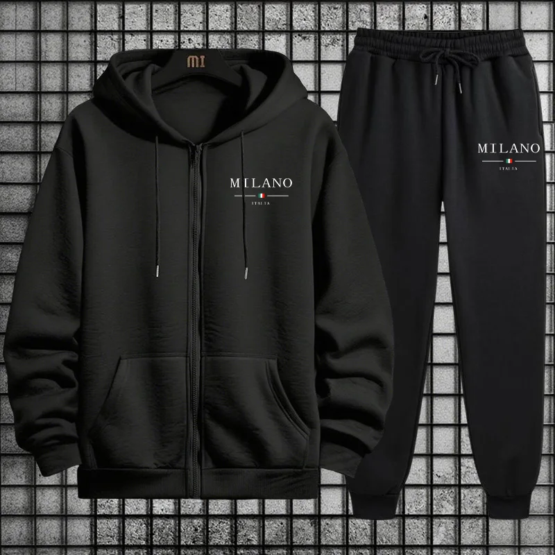 Men'S Fashion Zipper Hoodie - 2026 İlkbahar Erkek Eşofman Takımı Günlük