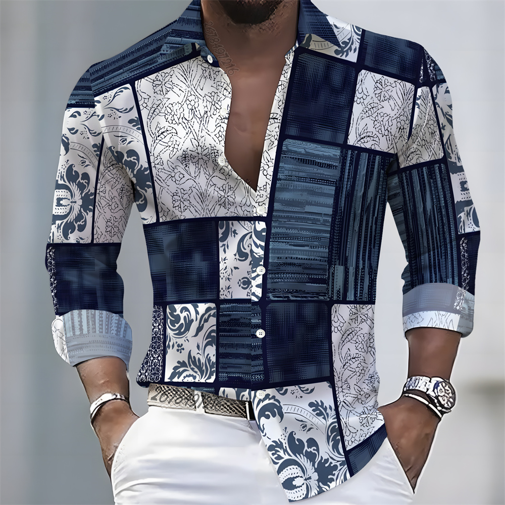Men'S Fashion Trends - Erkek Hafif Lüks Tarzı Renk Bloklu