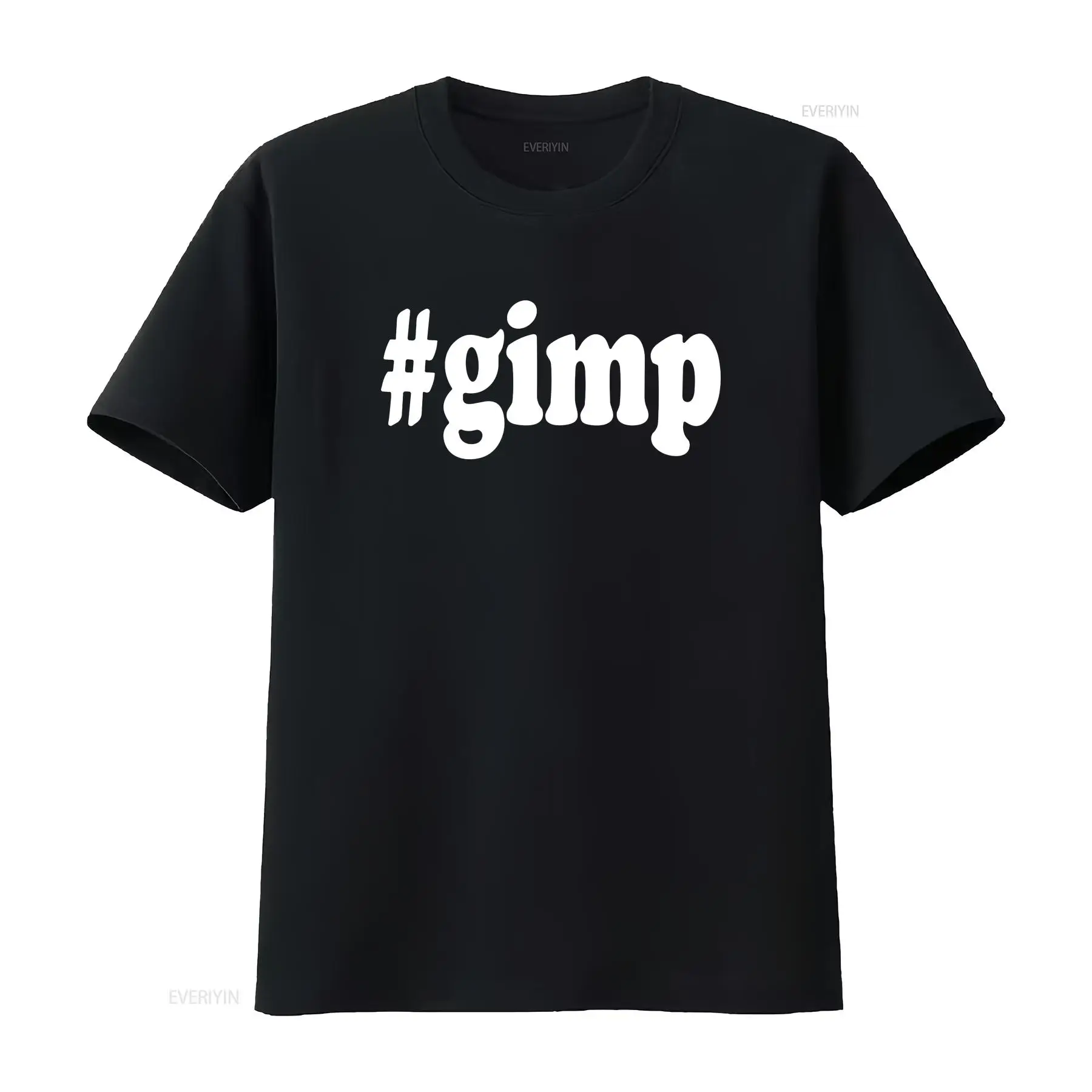 Mens Fashion Hashtags - gimp tişört Hashtag Komik Siyah Beyaz