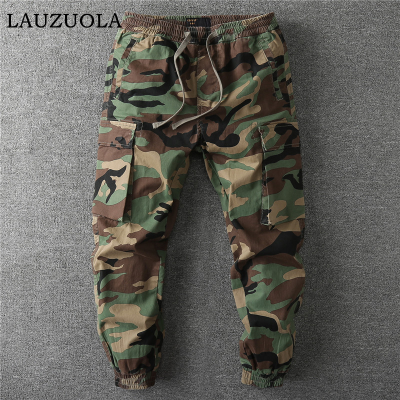 Mens Fashion Camo Pants - Vintage Camo Çok Cepli Kargo Pantolon