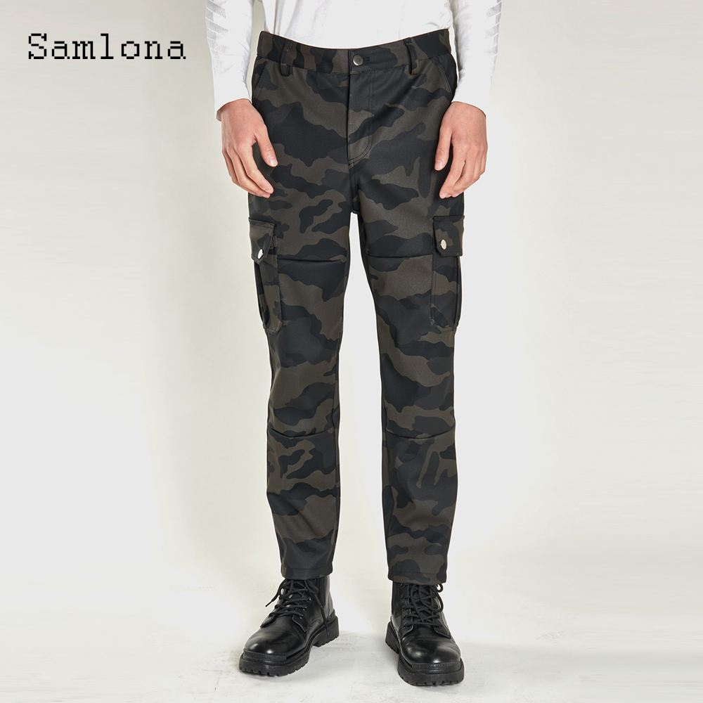 Mens Fashion Camo Pants - 2025 erkek Standı Cep Moda Pu
