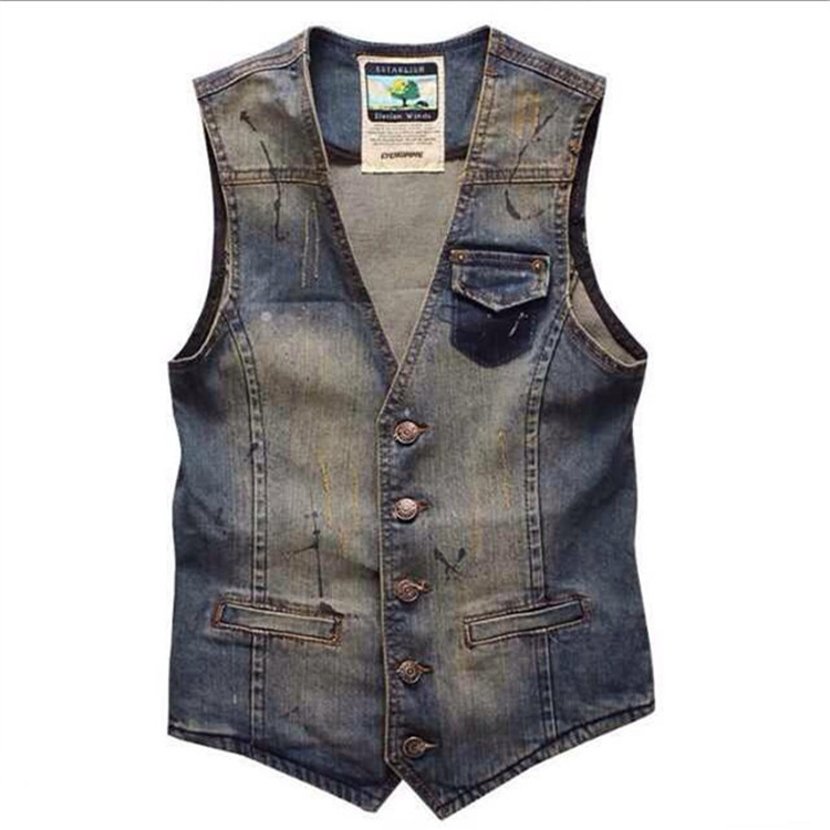Men'S Fashion Vest With Jeans - İlkbahar Sonbahar Yeni Moda erkek Rahat