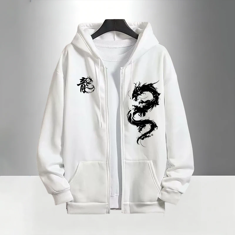Erkekler için Çin Ejderha Bask - Men'S Fashion Zipper Hoodie incelemesi ve fiyatı