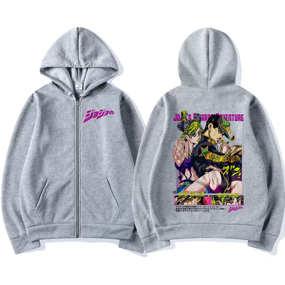 Anime Jojo Tuhaf Macera Fermua - Men'S Fashion Zipper Hoodie incelemesi ve fiyatı