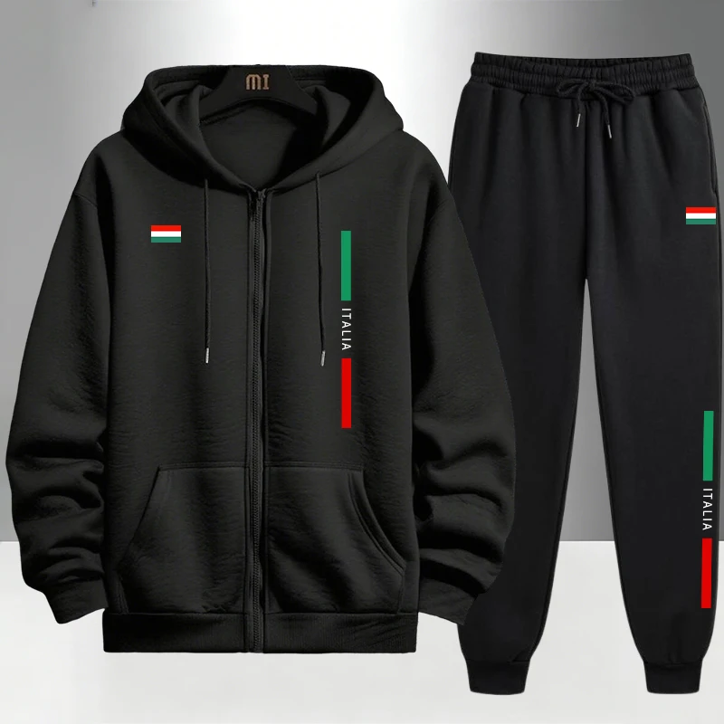 İtalya Modası Erkek Takımı Fer - Men'S Fashion Zipper Hoodie incelemesi ve fiyatı