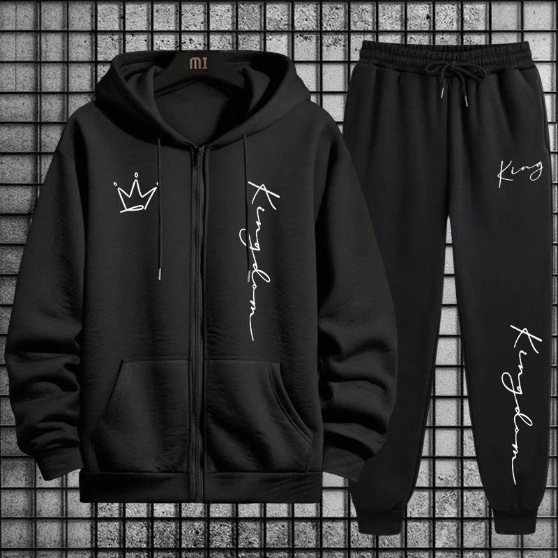 Kral Baskılı Kapüşonlu Üst ve  - Men'S Fashion Zipper Hoodie incelemesi ve fiyatı