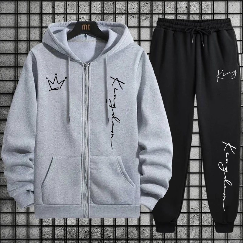 Kral Baskılı Kapüşonlu Üst ve  - Men'S Fashion Zipper Hoodie incelemesi ve fiyatı