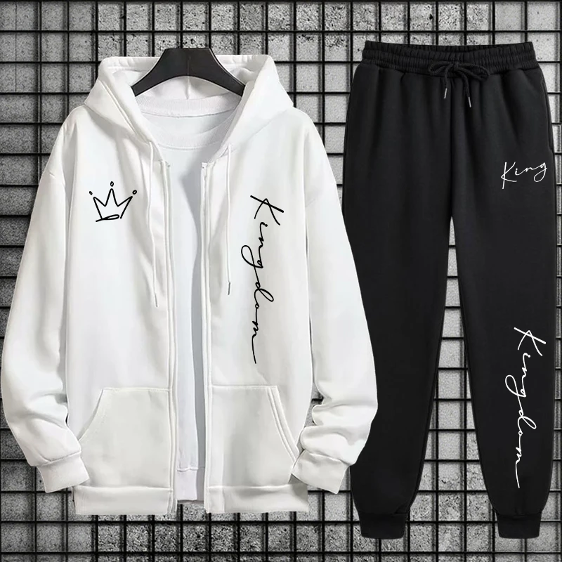 Kral Baskılı Kapüşonlu Üst ve  - Men'S Fashion Zipper Hoodie incelemesi ve fiyatı