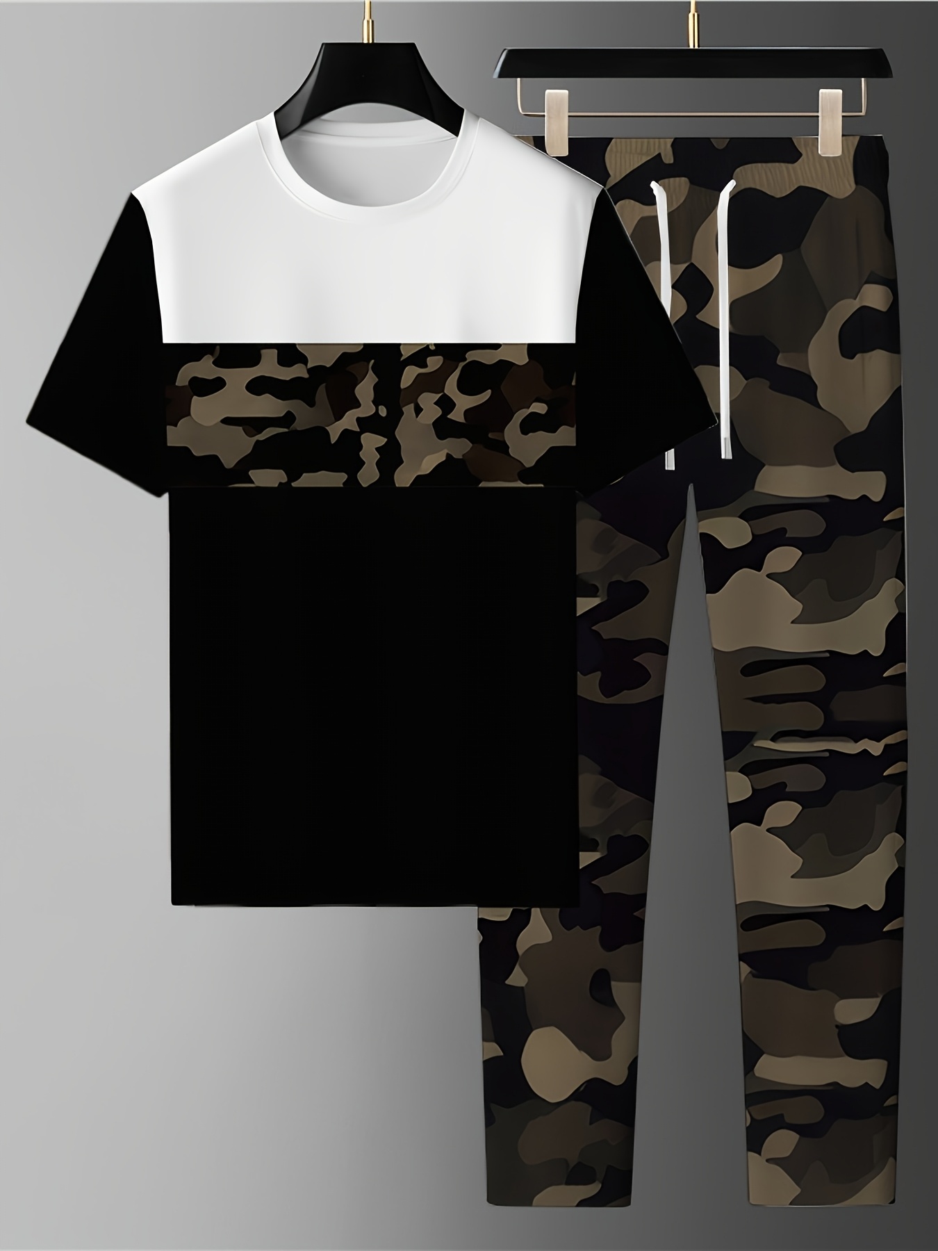 2026 Yaz Yeni Erkek Kısa Kollu - Mens Fashion Camo Pants incelemesi ve fiyatı