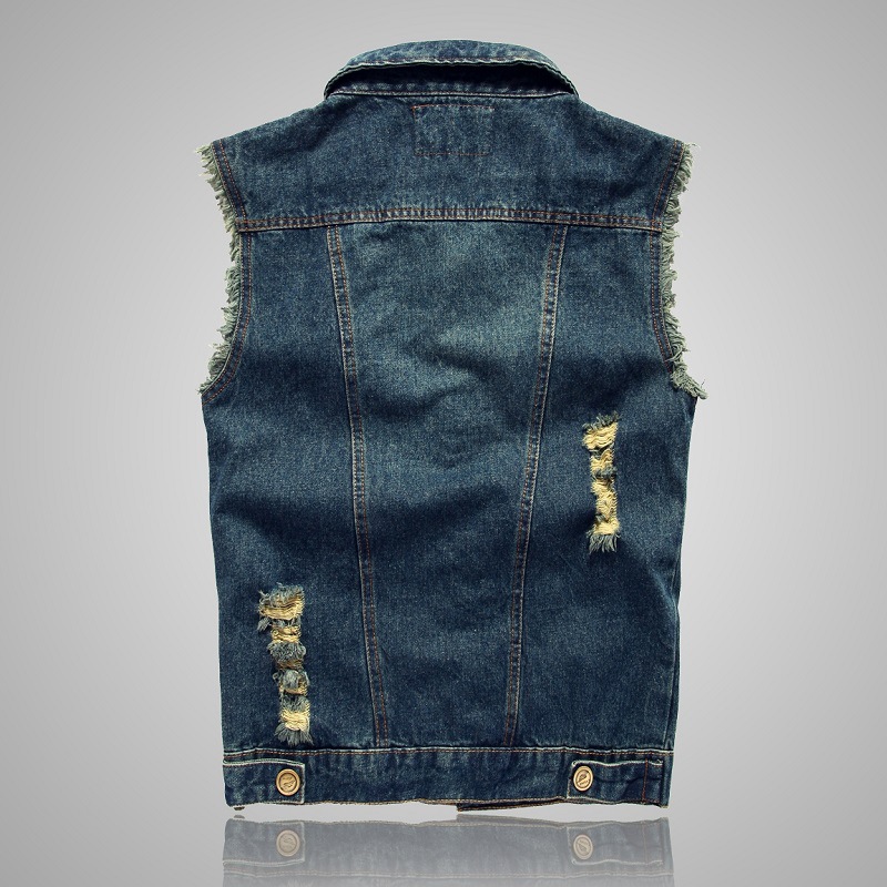Yeni Moda Erkekler Yırtık Deni - Men'S Fashion Vest With Jeans incelemesi ve fiyatı