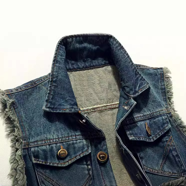 Yeni Moda Erkekler Yırtık Deni - Men'S Fashion Vest With Jeans incelemesi ve fiyatı