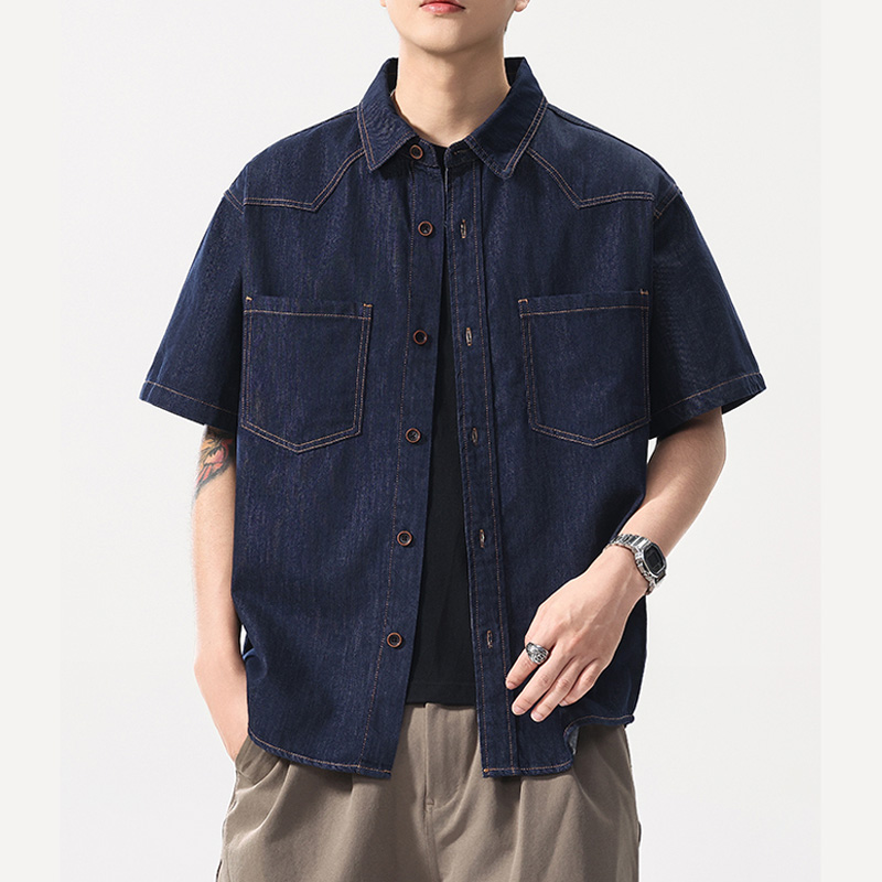 Yaz Hafif Ince Denim Gömlek Er - Jeans Shirt Fashion For Men incelemesi ve fiyatı