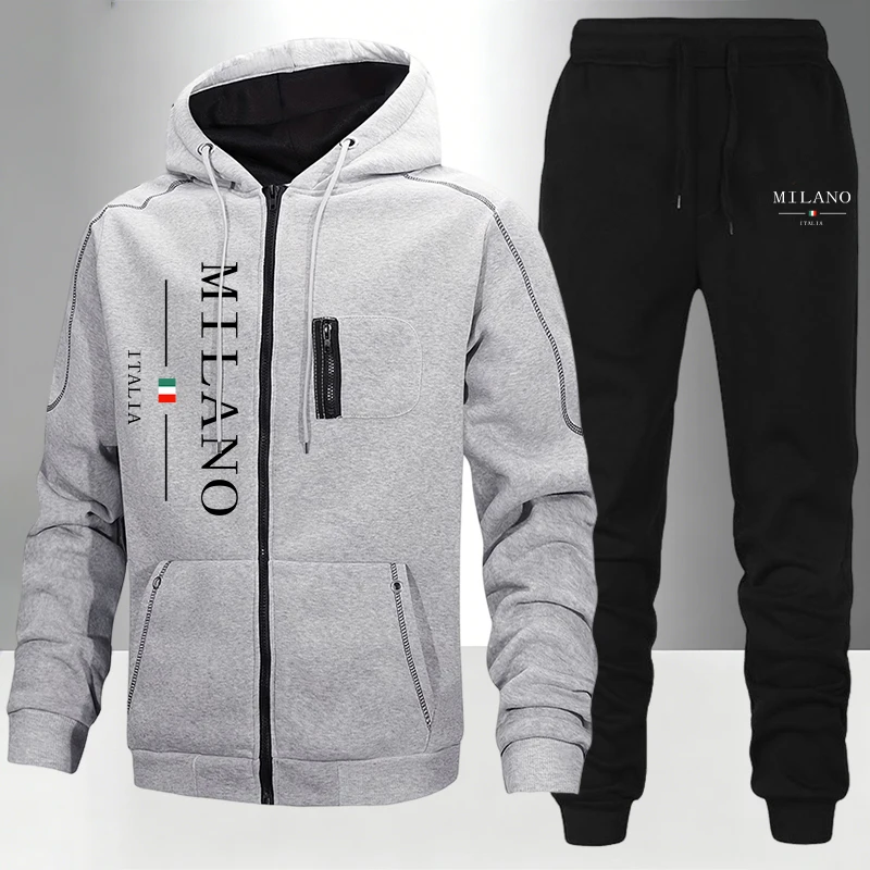 İtalya Moda Erkek Takım Elbise - Men'S Fashion Zipper Hoodie incelemesi ve fiyatı