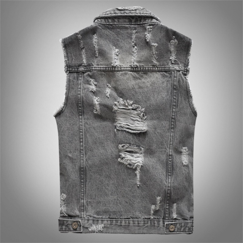 Yeni Moda Erkekler Retro Gri D - Men'S Fashion Vest With Jeans incelemesi ve fiyatı