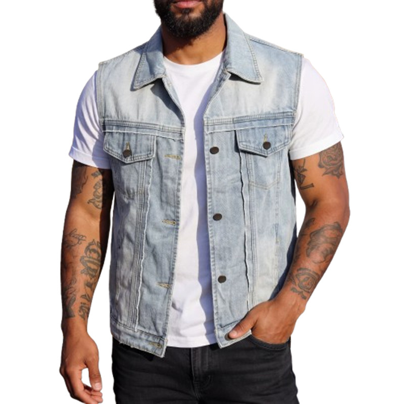 İlkbahar Yaz erkek kot yelekle - Men'S Fashion Vest With Jeans incelemesi ve fiyatı