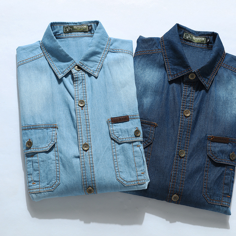 Yeni Moda Erkekler Açık Mavi U - Jeans Shirt Fashion For Men incelemesi ve fiyatı