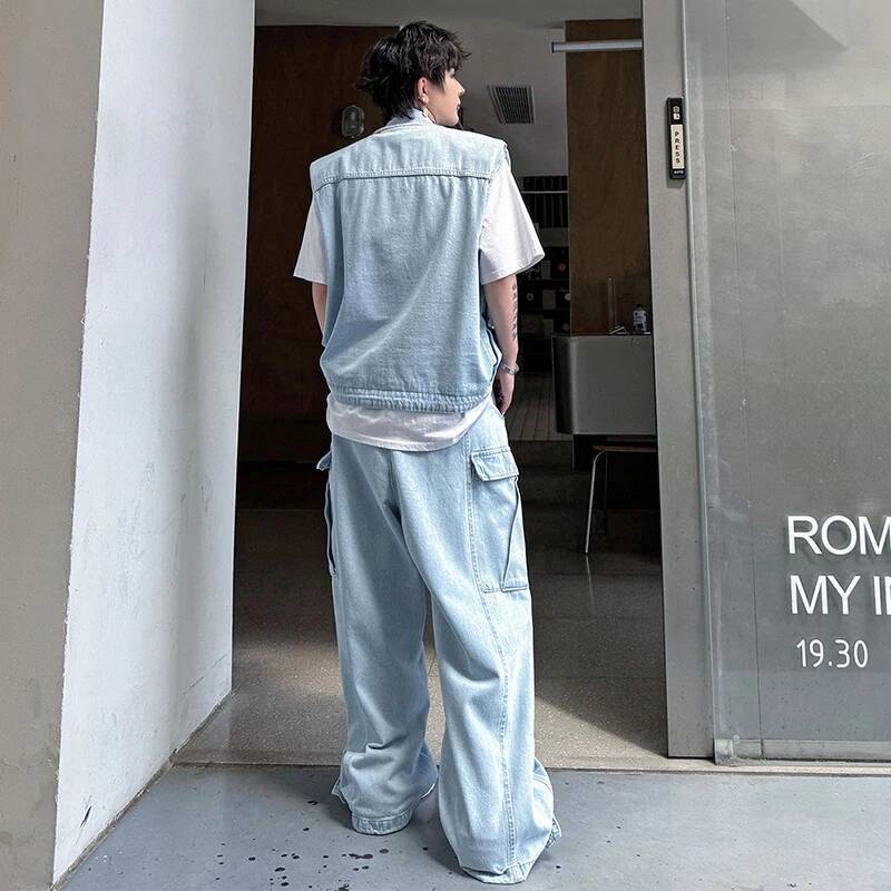 LUZHEN 2026 Yaz Düz Renk Çok c - Men'S Fashion Vest With Jeans incelemesi ve fiyatı