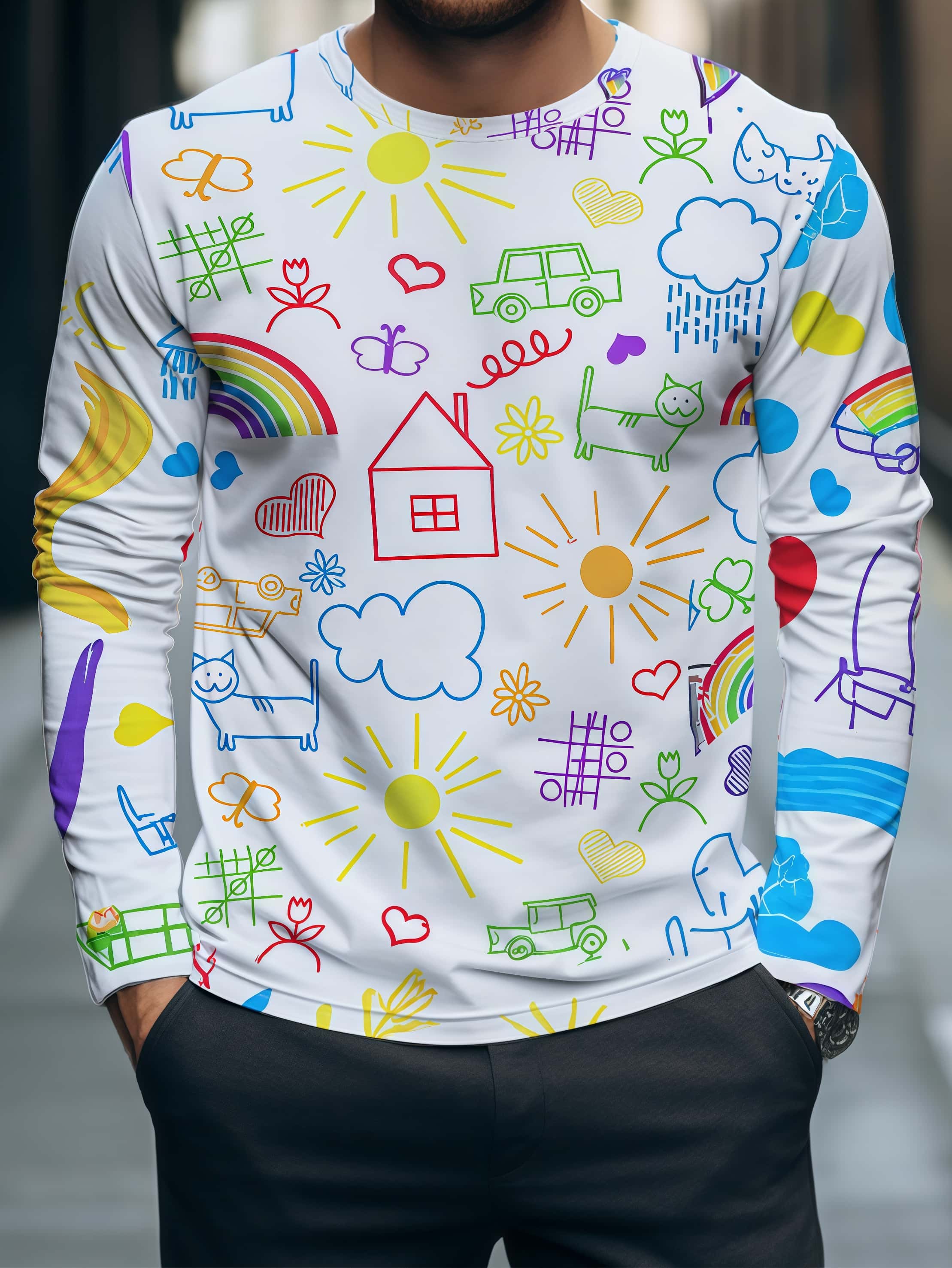 2026 Yeni Dopamin Rengi Graffi - Men'S Fashion Trends incelemesi ve fiyatı